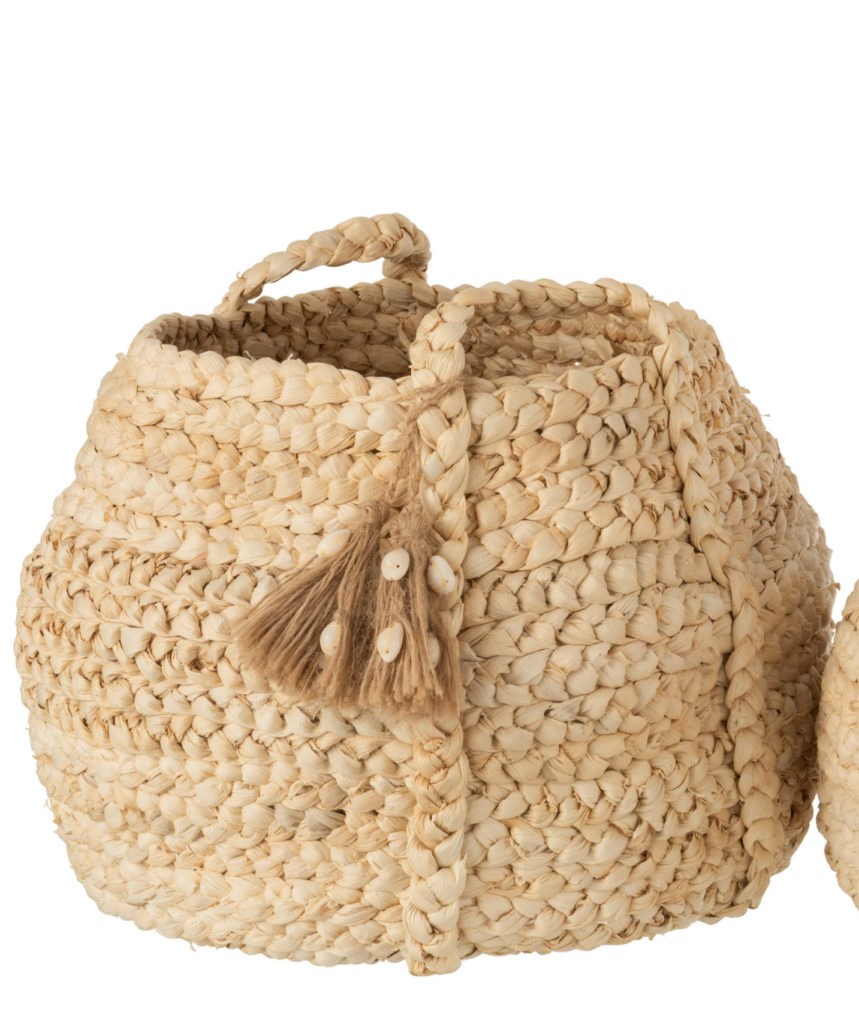 [79496] Panier Jute Floches (Moyen)