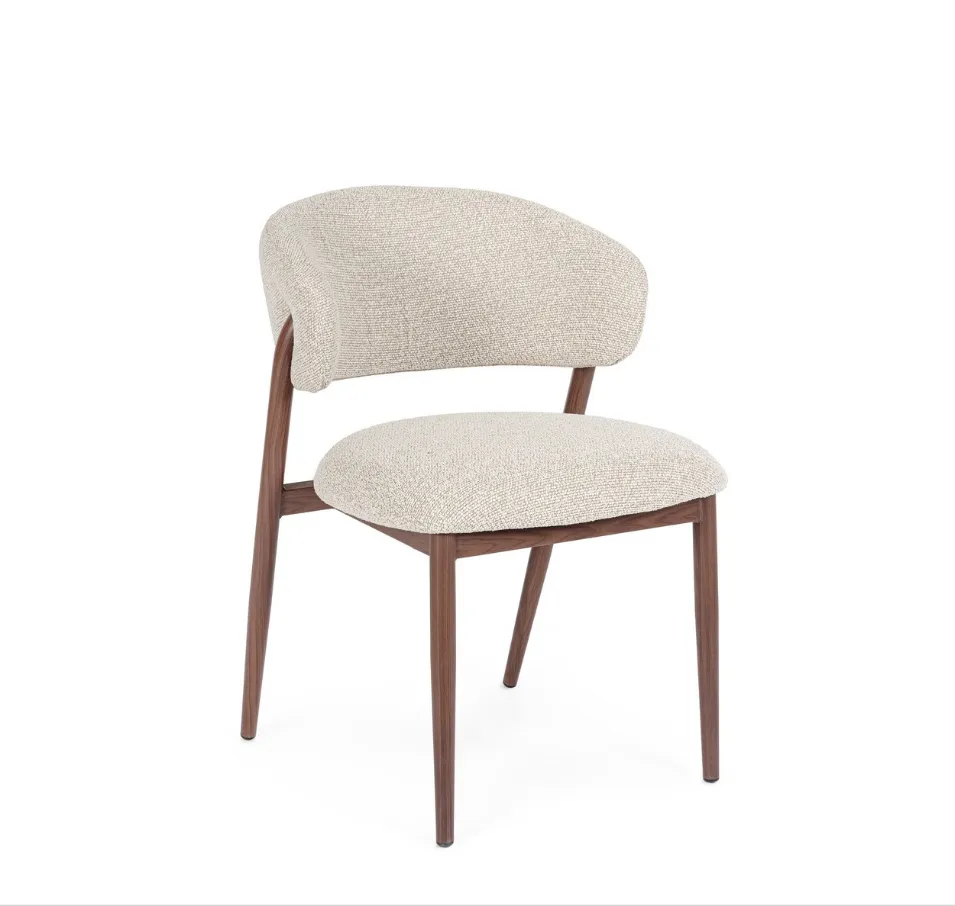 Chaise - Cassandra (noix/beige)