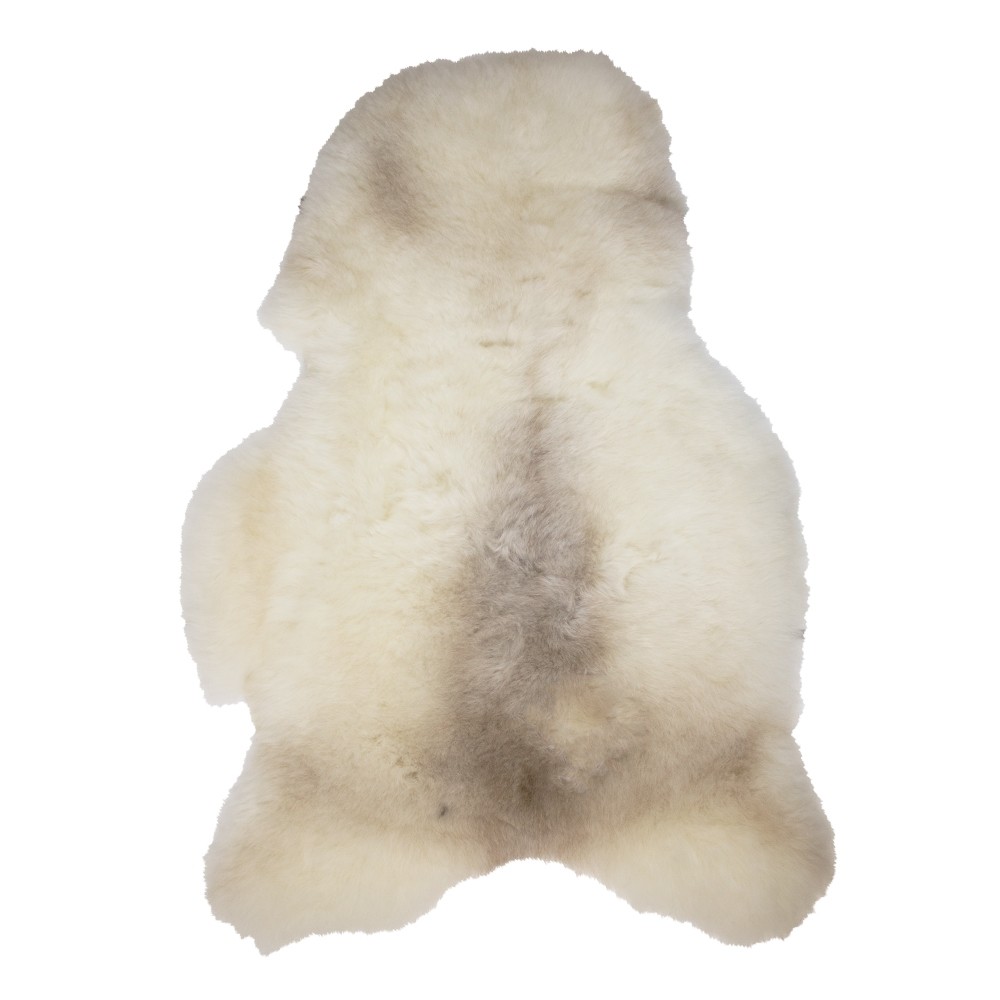 Peau de mouton (poile court, blanc/beige)