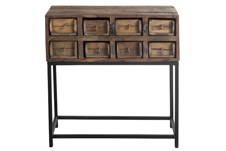 Petite commode à tiroirs (bois brut)