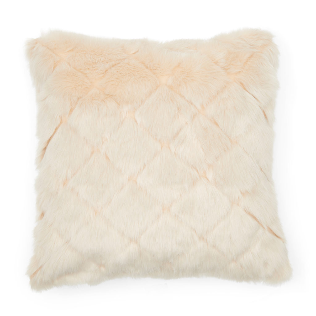 Housse de coussin fausse fourrure 50x50 Diamond