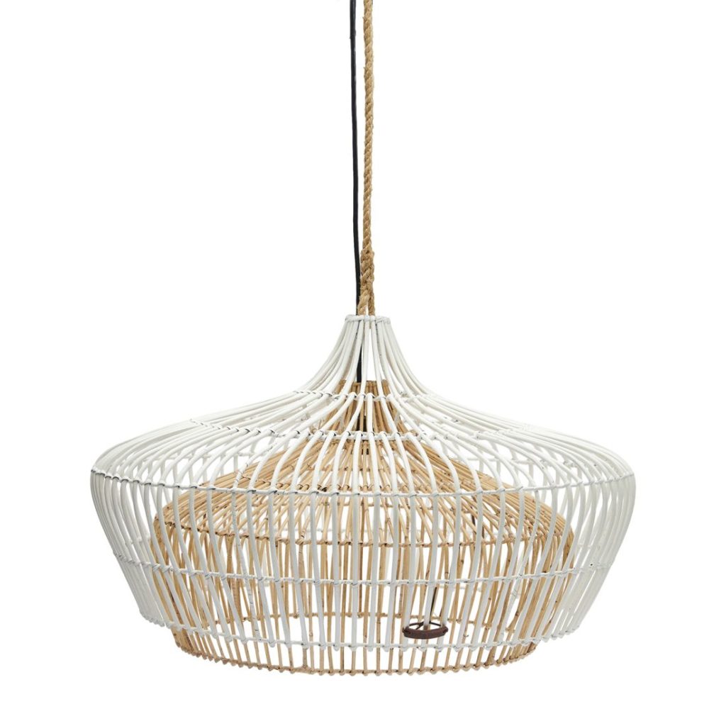Lampe « Double » en rotin