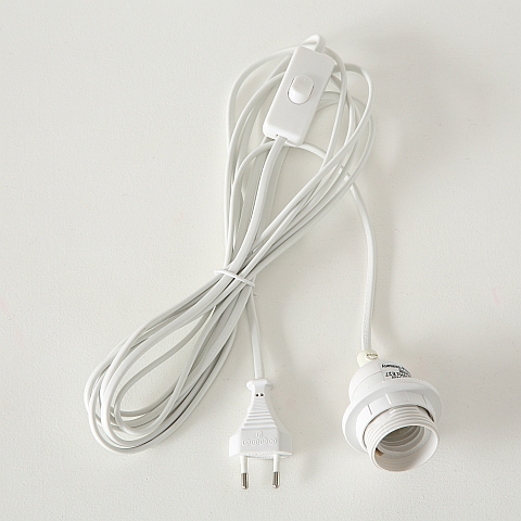 [44041] Lampe - Câble Douille avec Interrupteur (blanc)