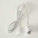 Lampe - Câble Douille avec Interrupteur (blanc)