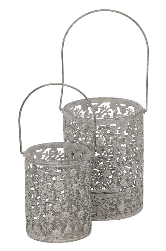 Lanterne « Fleurs » en fer