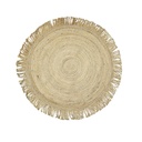 Tapis rond en jute avec franges 120 cm