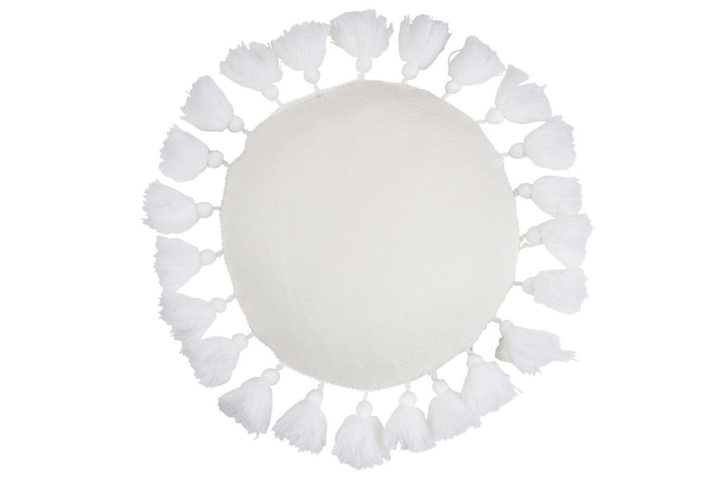 Coussin Rond - Pompons