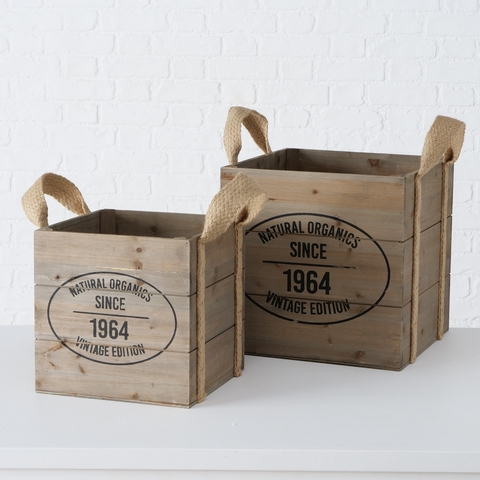 [37873] Caisse en bois Vinta (Moyen)