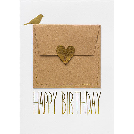 Carte de voeux - Happy Birthday Or