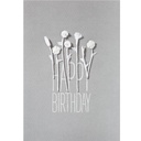 Carte de voeux Happy Birthday Gris