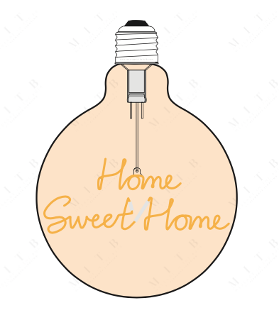 Ampoule Elio - Home Sweet Home (ambrée, à suspendre)