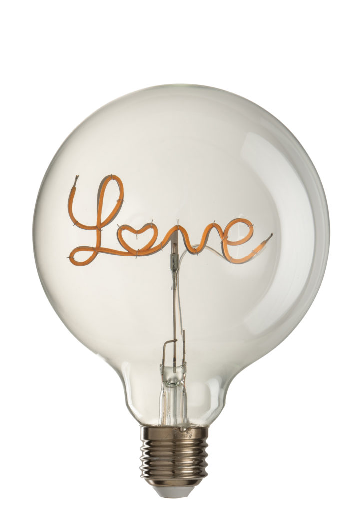 Ampoule LED « LOVE » (transparent)