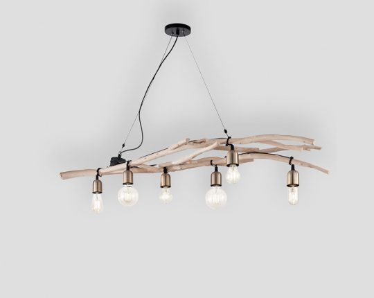 Lampe Plafonnier en Bois