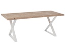 Table en Bois et Métal Blanc - Zigzag