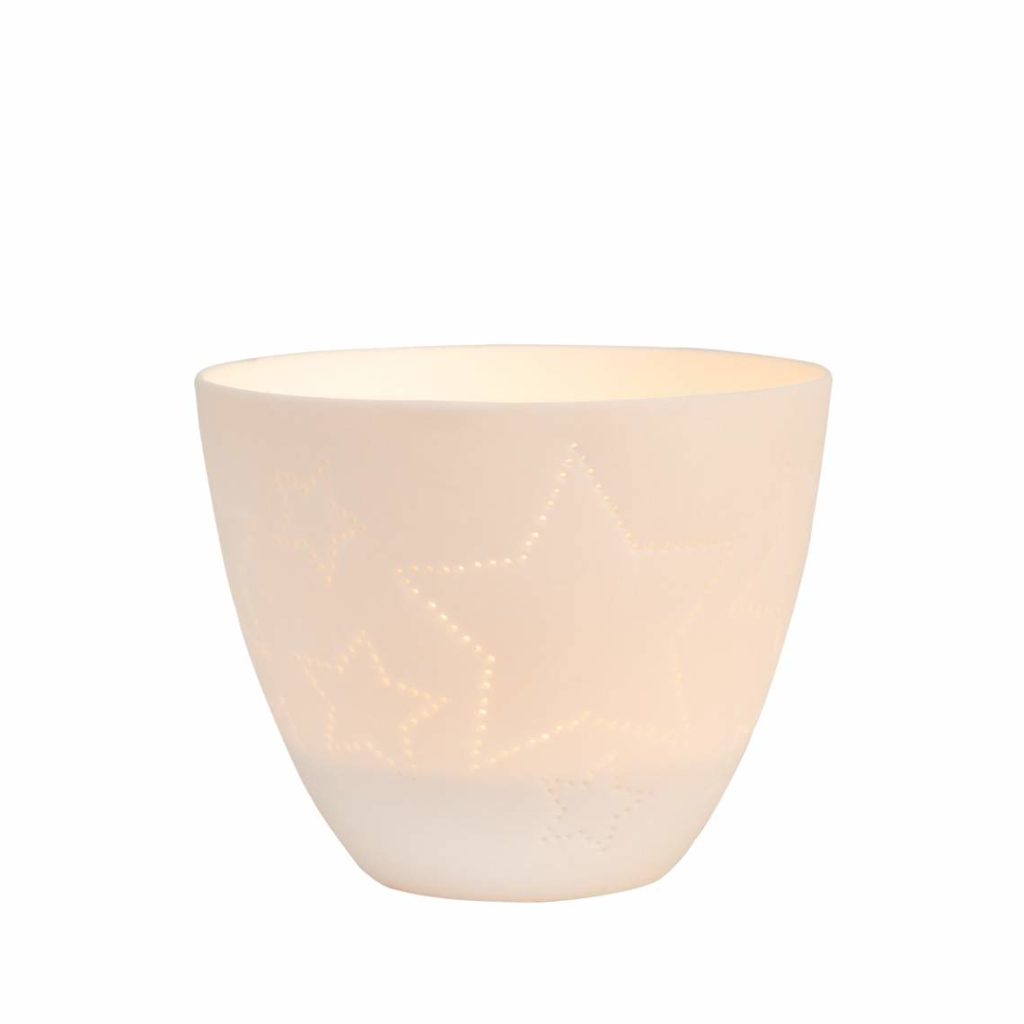 Photophore en Porcelaine - Étoiles
