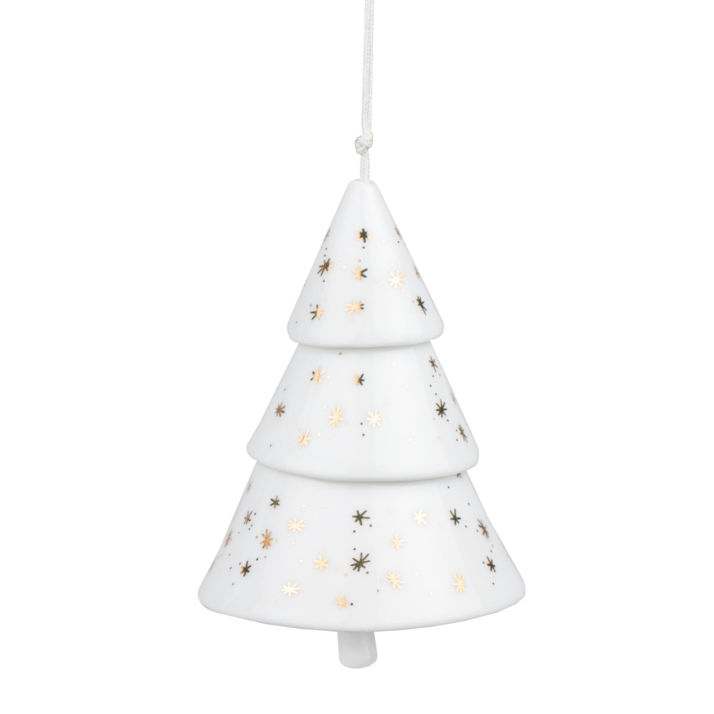 Cloche en Porcelaine - Sapin Blanc