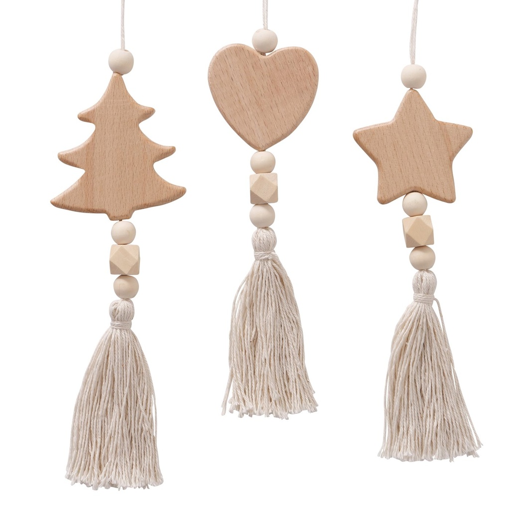 Coeur, Étoile & Sapin à Suspendre 