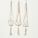Photophore suspendu en macramé