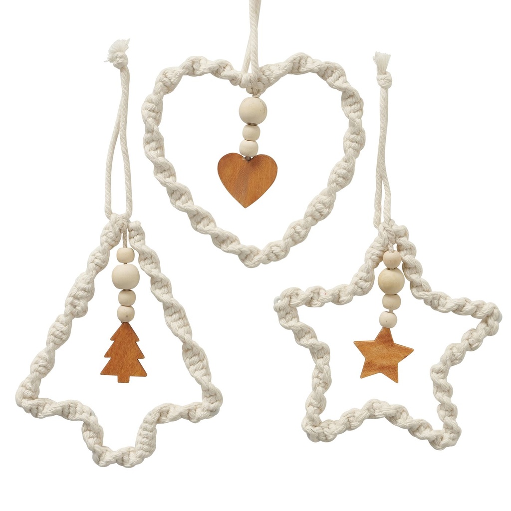 Coeur, Étoile & Sapin à Suspendre
