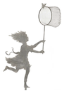 Pic Enfant Chasseur de Papillons (gris)