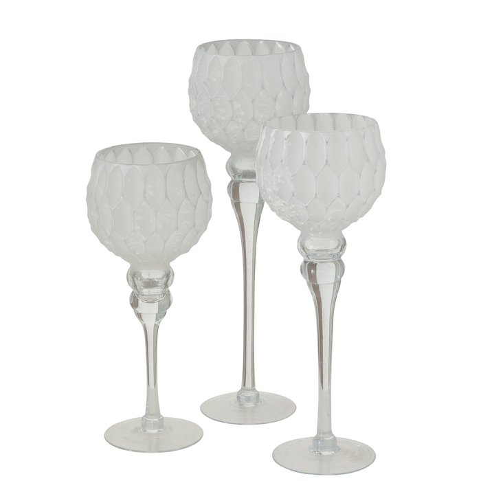Bougeoir Manou Blanc Mat (Grand)