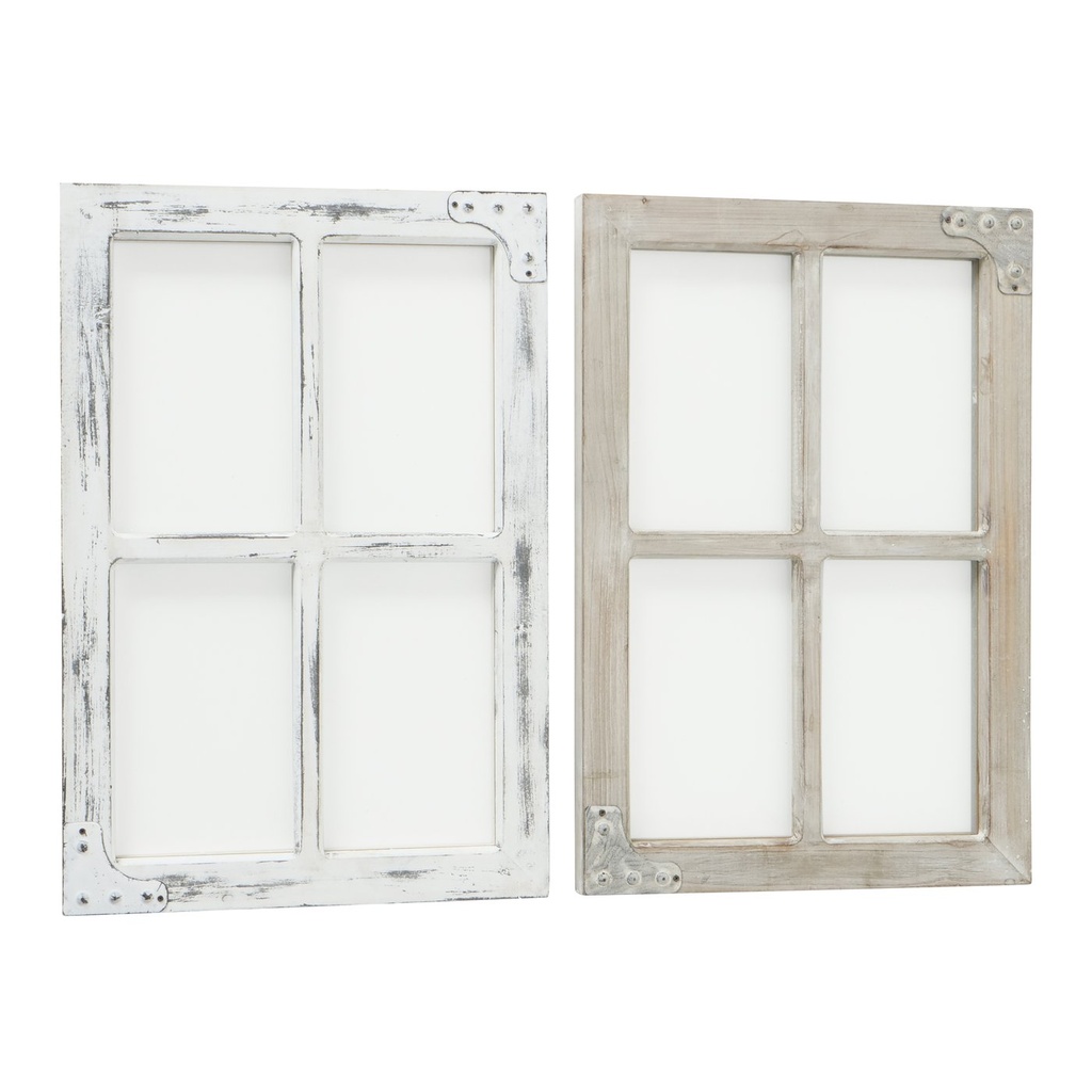 Cadre Photo Fenêtre  (Bois Blanchi)