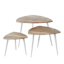Set de Table Basse en Bois & Métal