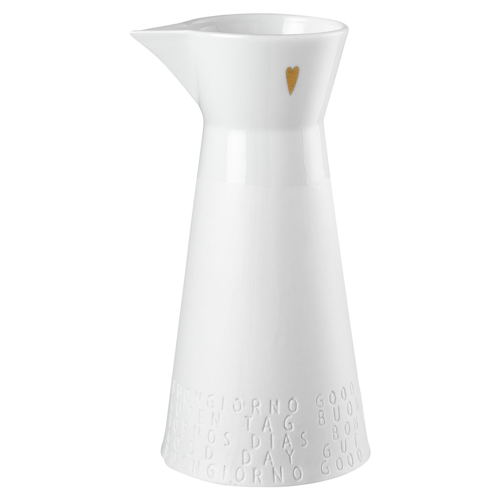 Carafe en Porcelaine - Coeur Doré (Grand)