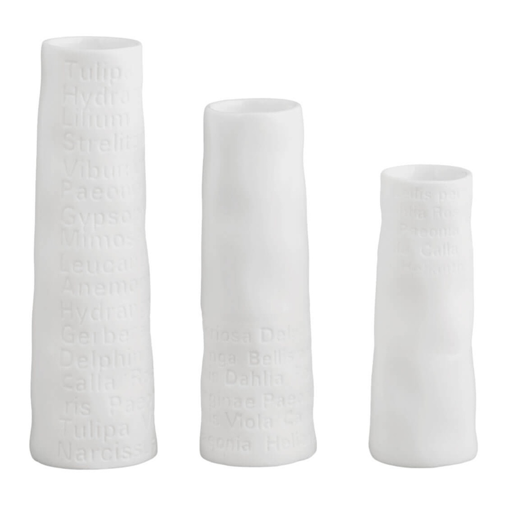 Mini Vase en Porcelaine - Mots en Fleurs (3p.)