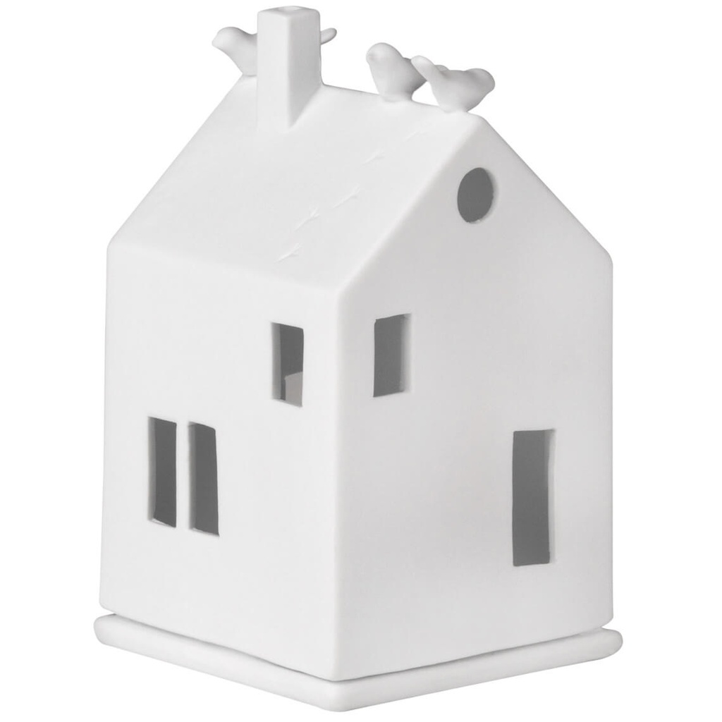 Photophore en Porcelaine - Maison & Oiseaux