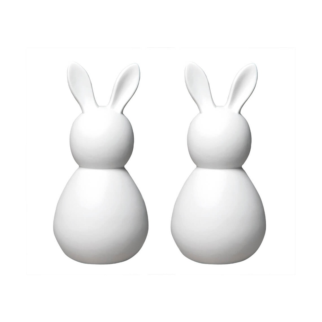 Lapin en Porcelaine - Blanc (2p.)