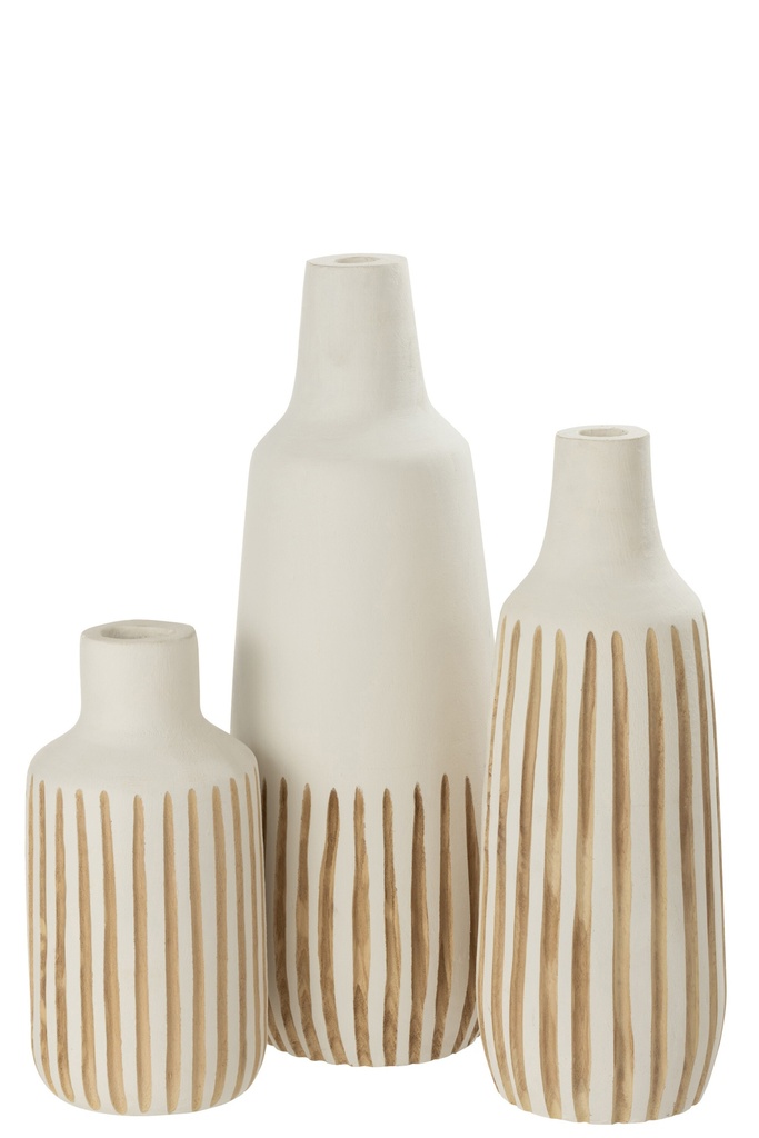 Vase en Bois - Rayé