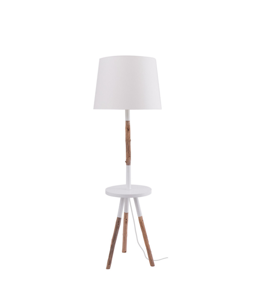 Lampe sur pied table - bois flotté