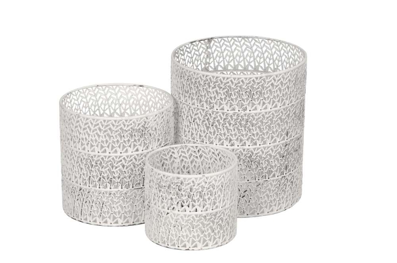 Lanterne Métal Blanc (Grand)