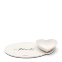 Plat oval & son coeur « All Time Favourite »