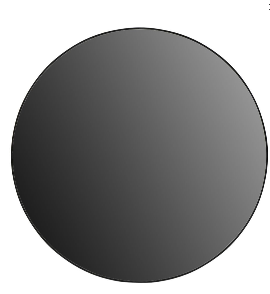Miroir Rond Noir - 116cm