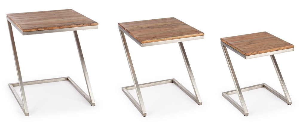 Set de 3 tables d'appoint Zahara