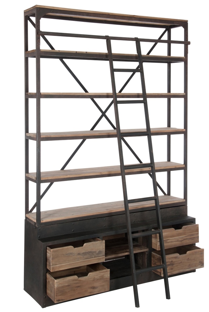 Etagère 4 planches avec échelle