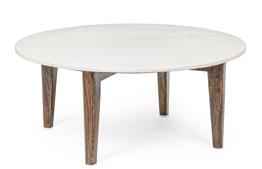 Table Basse - Marbre & Bois