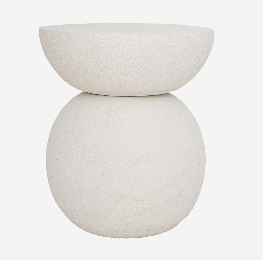 Table d'Appoint - Métal Blanc