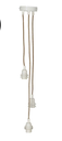 Lampe Suspension - Douille Blanche (3 câbles)
