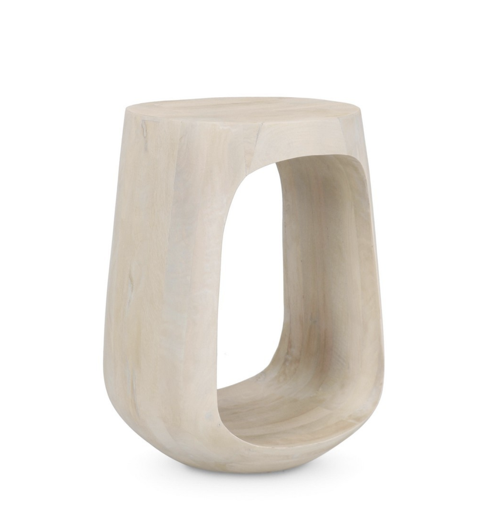 Table Basse en Bois Naturel - Lopez (33 cm diam.)