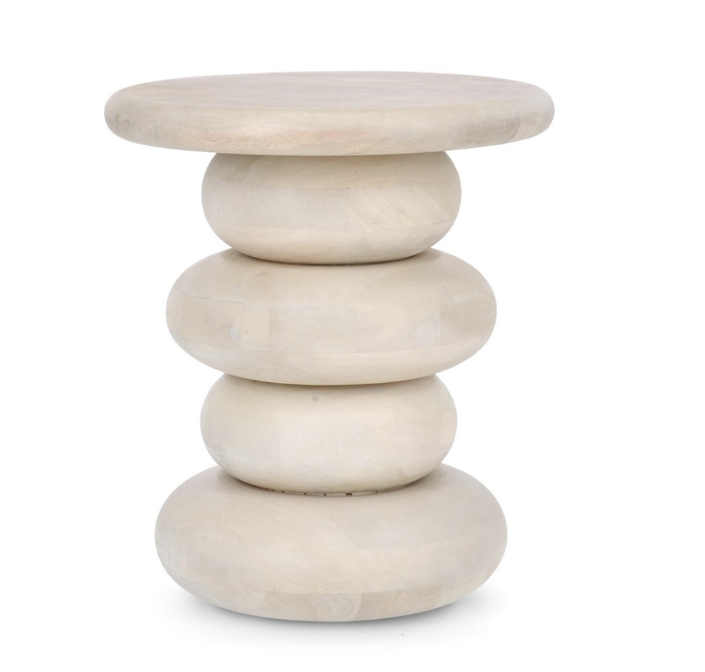 Table d'Appoint en Bois Naturel - Lopez (40 cm diam.)