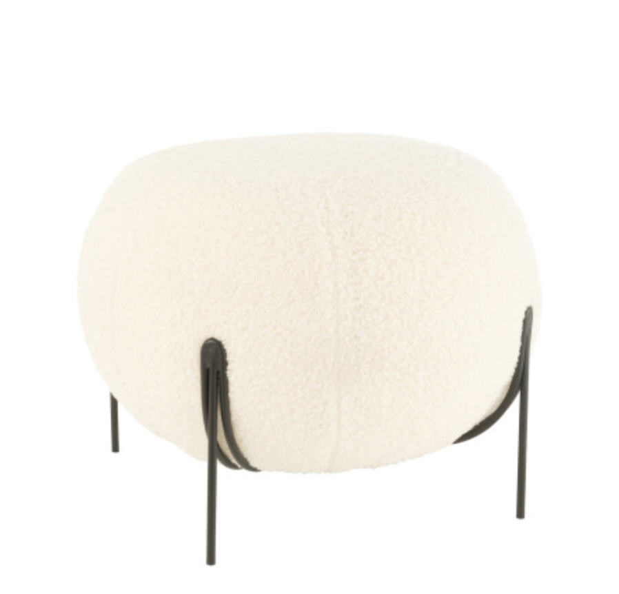 Pouf - Bouclette Blanc