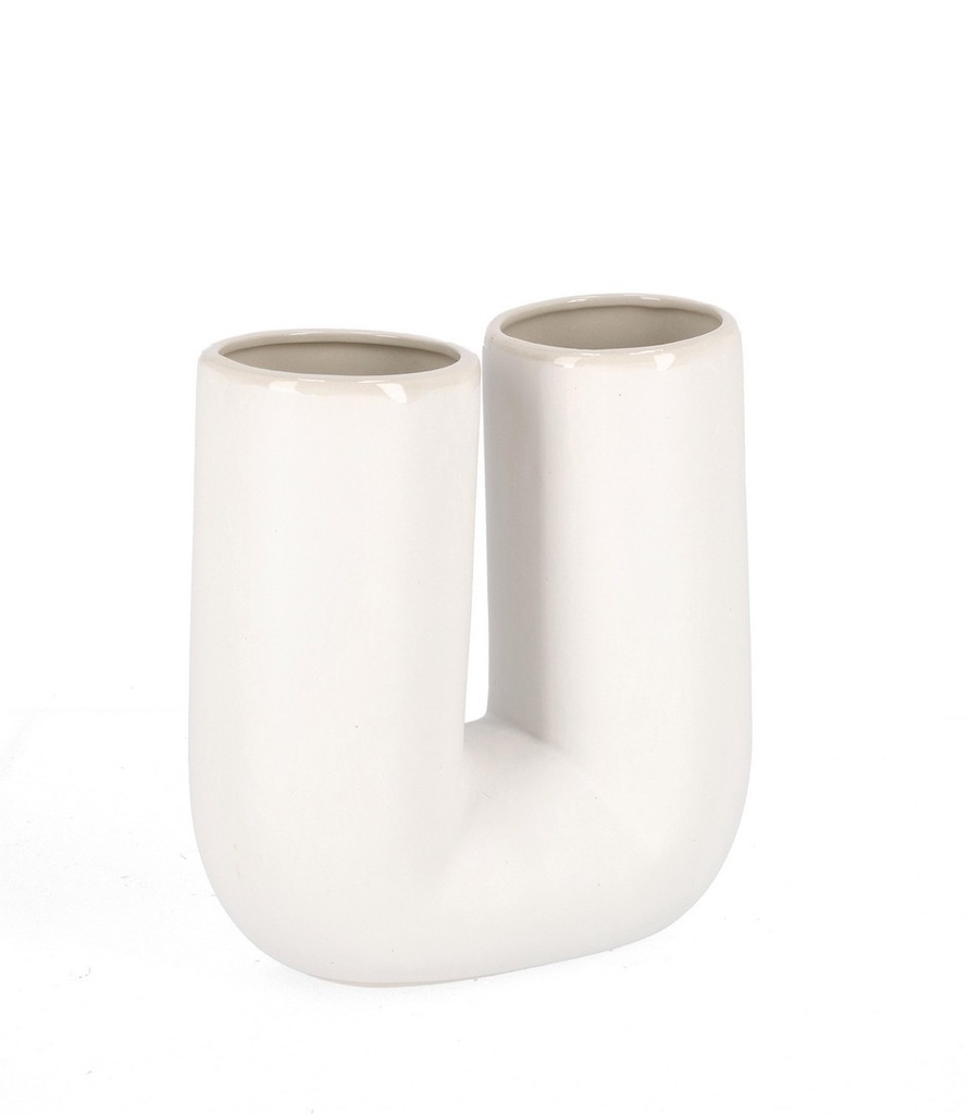 Vase double blanc