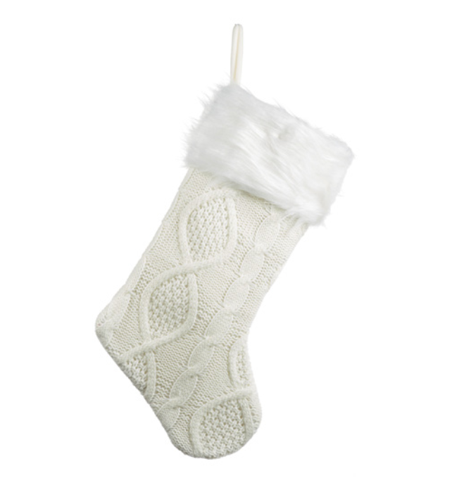 Chaussette de Noël - Blanc