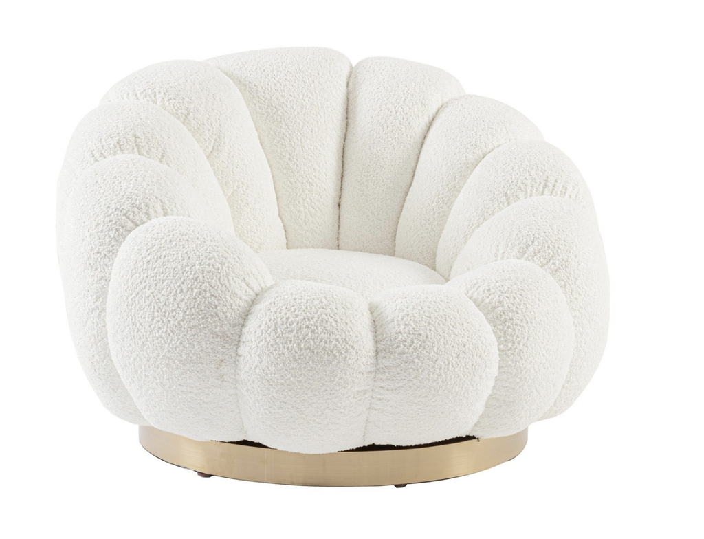 ​​​​​​Fauteuil Bouclette Blanc - Florel