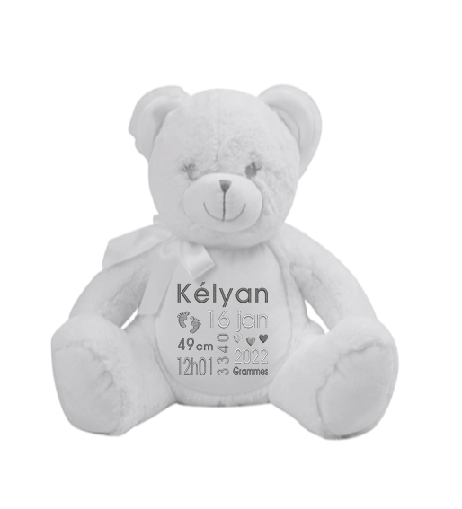 Peluche Personnalisable Bébé Ours