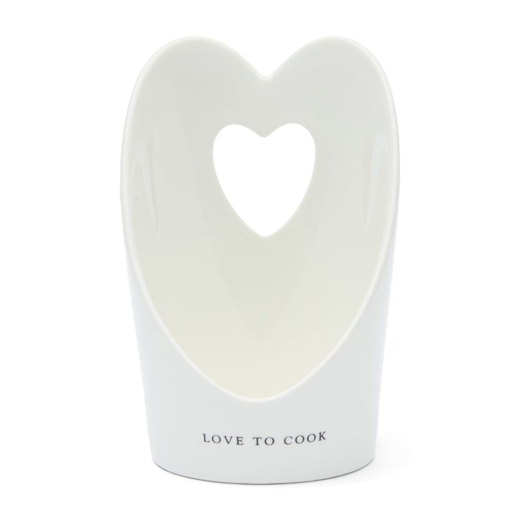 Porte-Cuillère en Porcelaine - Coeur
