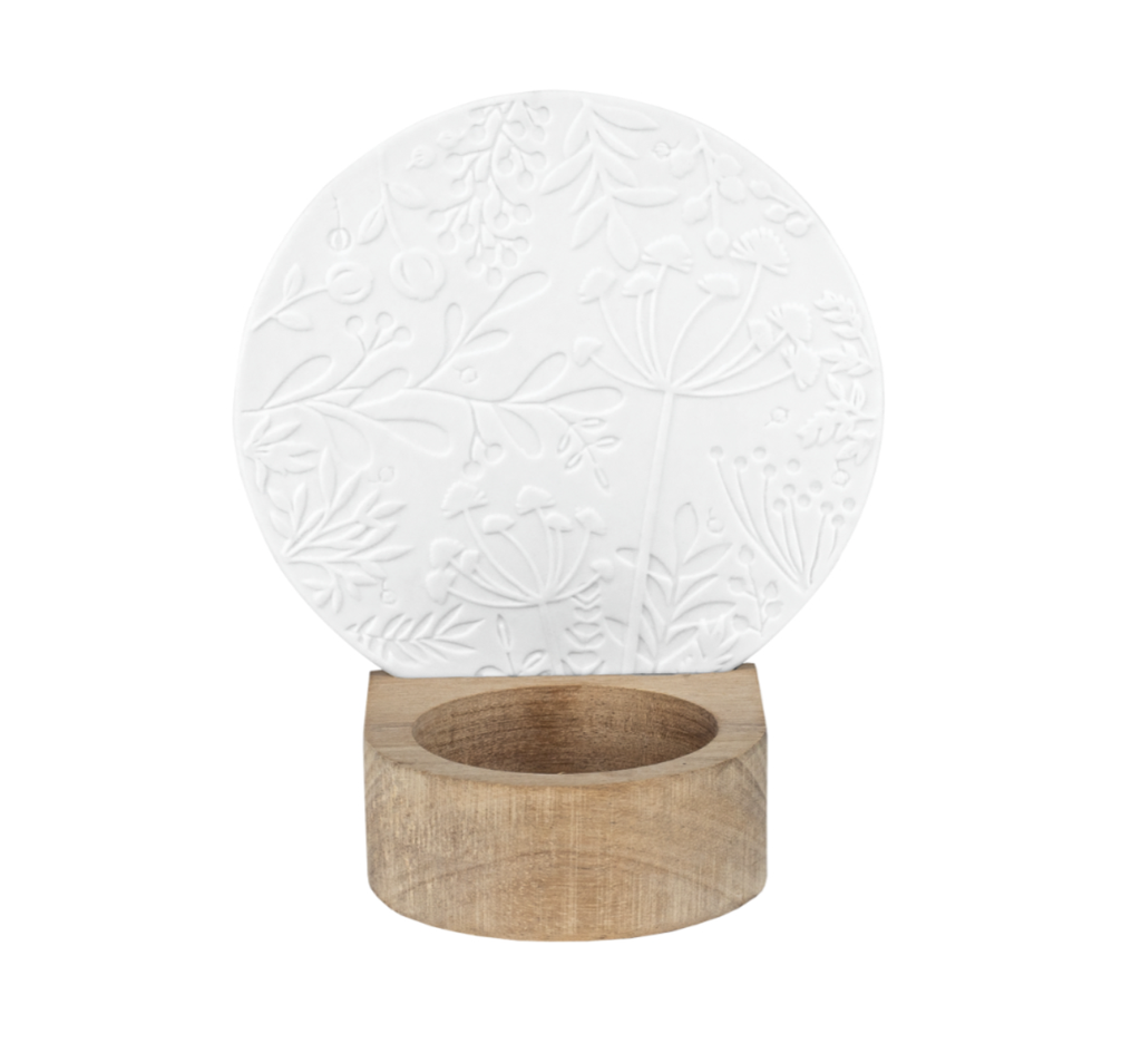 Photophore - Bois & Porcelaine